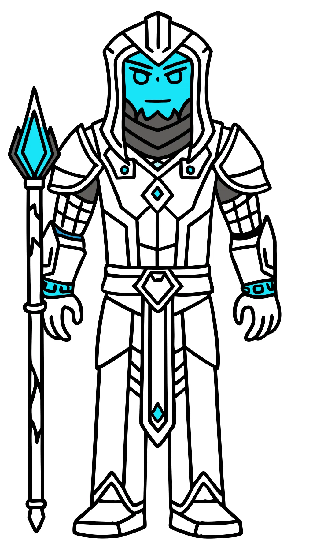 warden minecraft coloring page